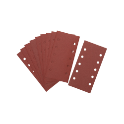 DEWALT - 1/2 feuille abrasive pour ponceuses vibrantes velcro grain 80 - 10 perforations 115x228mm\nMulti-usages Peinture / Bois