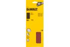 DEWALT - 1/2 feuille abrasive pour ponceuses vibrantes velcro grain 80 - 10 perforations 115x228mm\nMulti-usages Peinture / Bois
