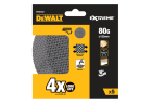 DEWALT - Disque abrasif velcro, structure en maille durée de vie extra longue X4 Ø125 mm grain 80