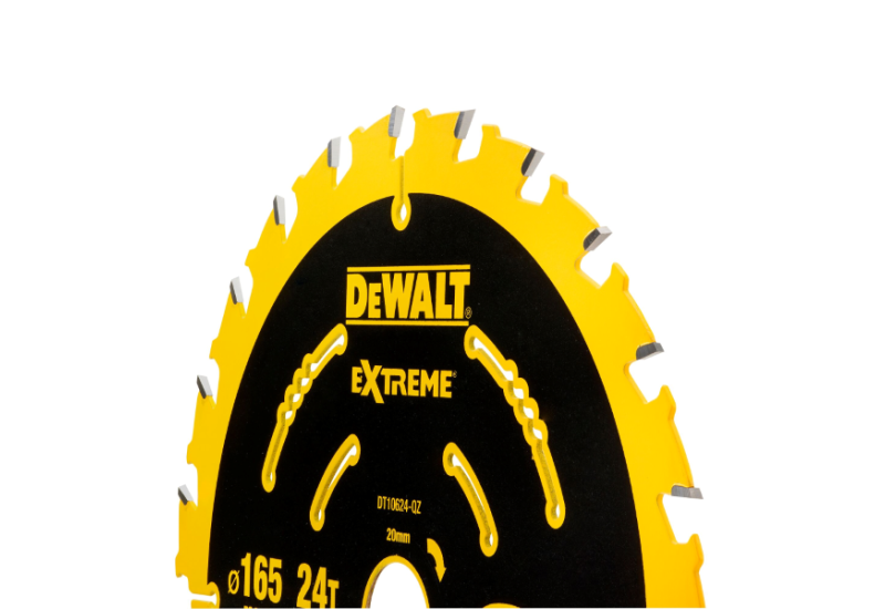 DEWALT - Lame de scie circulaire sans fil Extreme, 165 x 20 mm, 24 dents