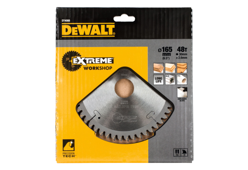 DEWALT - Lame de scie circulaire portative Extreme Workshop, 165x30 mm, 48 dents