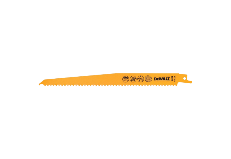 DEWALT - Lame de scie sabre BiM Plungepoint pour la coupe du bois 228 mm