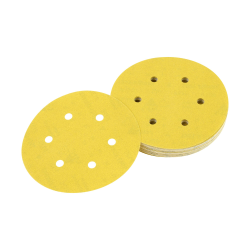 DEWALT - Disque abrasif velcro pour ponceuses excentriques grain 80 - 6 perforations ø 150 mm