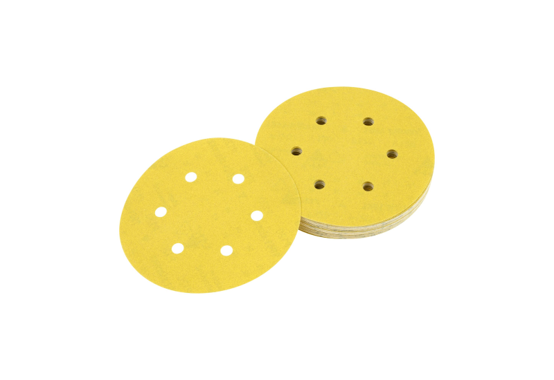 DEWALT - Disque abrasif velcro pour ponceuses excentriques grain 80 - 6 perforations ø 150 mm