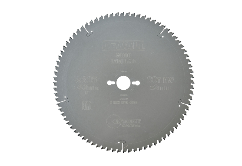 DEWALT - Lame de scie circulaire stationnaire Extreme Workshop 305x30 mm, 80 dents DEWALT - Lame de scie circulaire stationnaire Extreme Workshop 305x30 mm, 80 dents