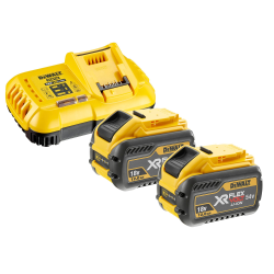 DEWALT - Pack 2 batteries XR FLEXVOLT 18V/54V 12Ah/4 Ah Li-Ion + chargeur rapide