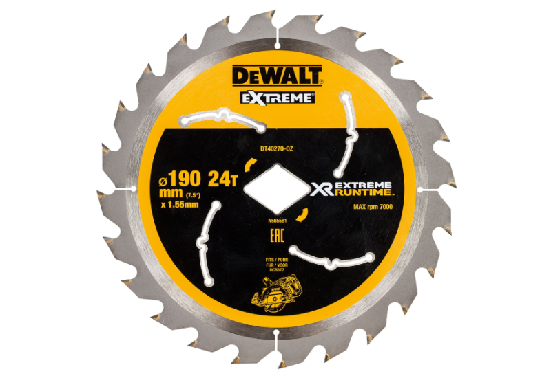 DEWALT - Lame de scie circulaire portative 190 mm XR EXTREME RUNTIME™