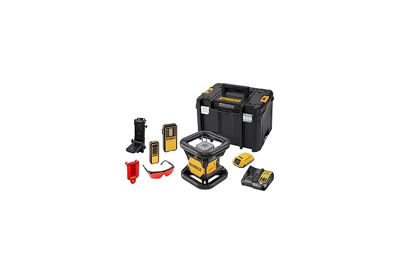 DEWALT - Niveau laser rotatif intérieur/extérieur 18V 2 Ah Li-Ion - faisceau rouge - 1 batterie - coffret TSTAK