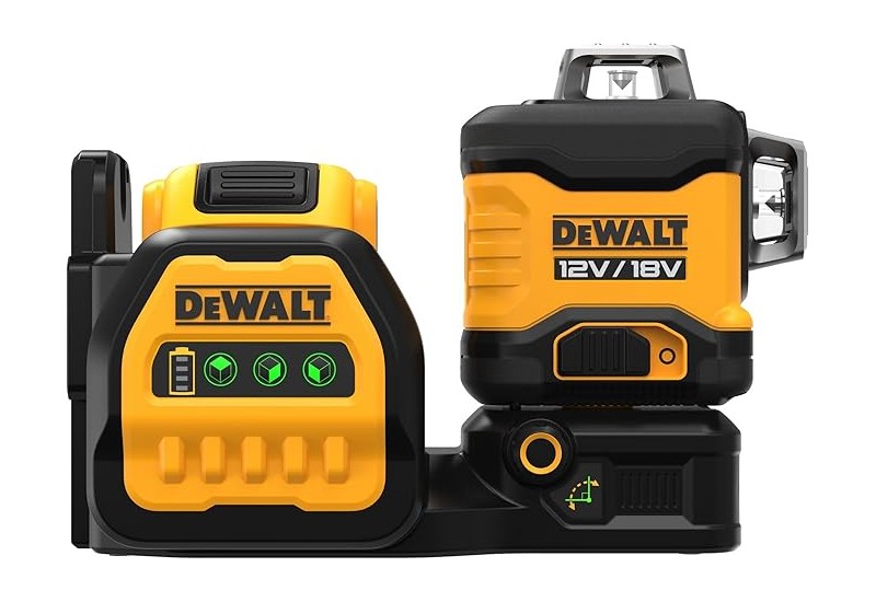 DEWALT - Niveau laser multiligne 3 x 360° XR 12V / 18V - faisceaux vert - 1 batterie 18V 2Ah
