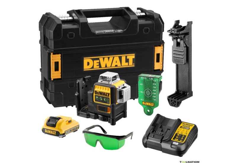 DEWALT - Laser 3x360° 12V 2 Ah Li-Ion - Faisceaux verts - coffret