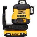 DEWALT - Niveau laser multilignes 3x360° compact XR 18V 2 Ah Li-Ion - Faisceaux verts