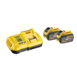 DEWALT - Pack 2 batteries XR FLEXVOLT 18V/54V 9Ah/3 Ah Li-Ion + chargeur rapide