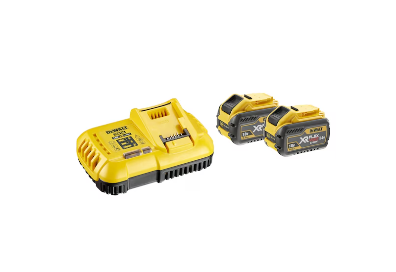 DEWALT - Pack 2 batteries XR FLEXVOLT 18V/54V 9Ah/3 Ah Li-Ion + chargeur rapide