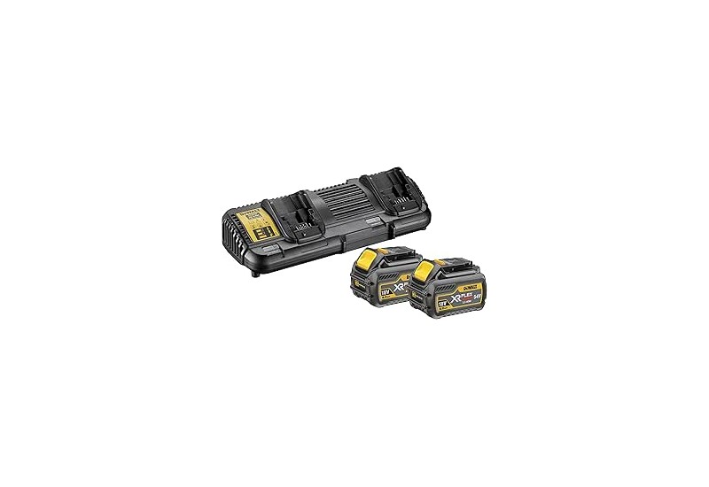 DEWALT - Pack 2 batteries XR FLEXVOLT 18V/54V 6Ah/2Ah Li-Ion + chargeur double