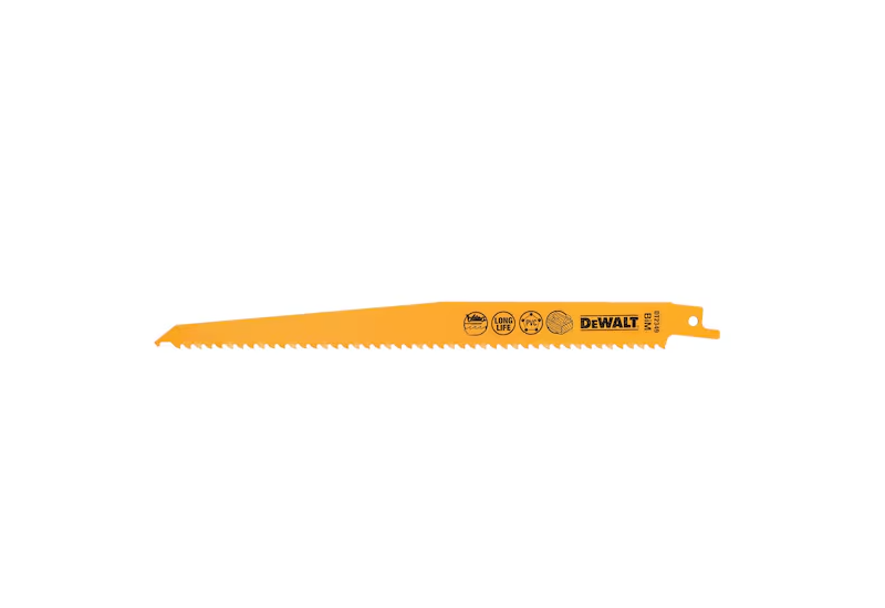 DEWALT - 100 lames de scie sabre BiM Plungepoint pour la coupe du bois 228 mm