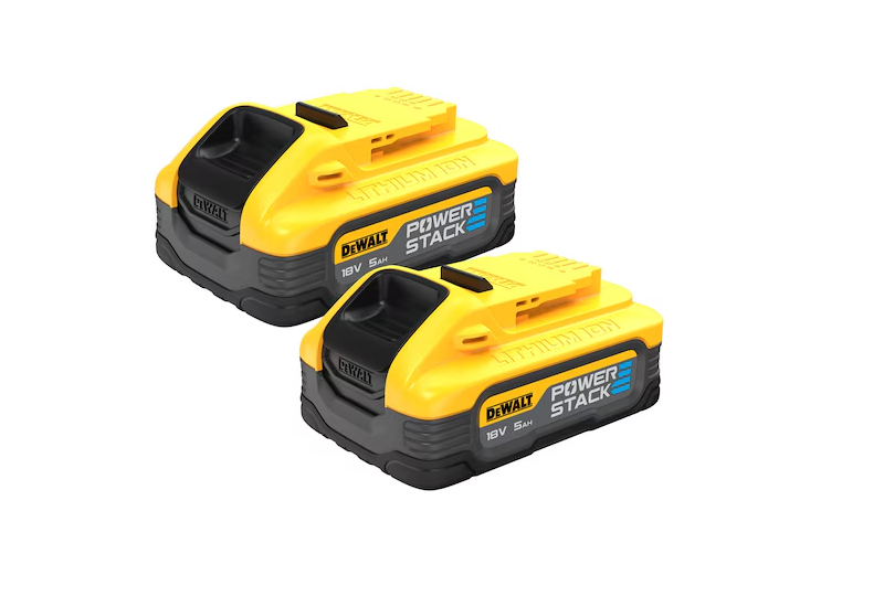 DEWALT - Pack de 2 batteries POWERSTACK XR 18V 5 Ah Li-Ion