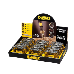 DEWALT - Présentoir de 12 coffrets de 32 pièces avec embouts de vissage impact Torsion 25 mm