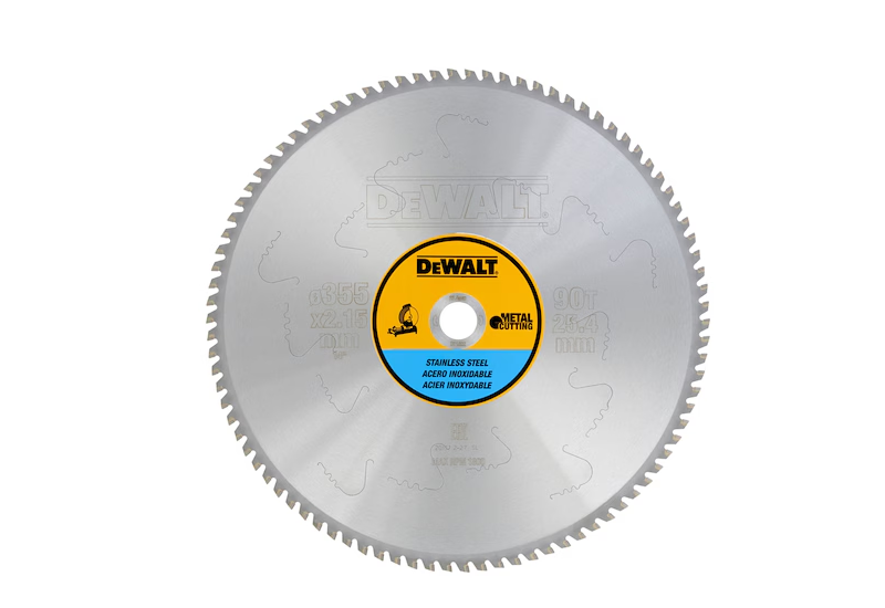 DEWALT - Lame de scie circulaire stationnaire 355 x 25,4 mm, 90 dents, MTCG/inox, angle d'attaque 10