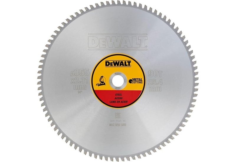 DEWALT - Lame de scie circulaire stationnaire 355 x 25,4 mm, 90 dents, TCG/Métal, angle d'attaque 1,5 DEWALT - Lame de scie circulaire stationnaire 355 x 25,4 mm, 90 dents, TCG/Métal, angle d'attaque 1,5