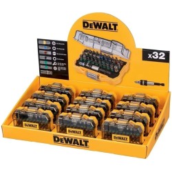 DEWALT - Présentoir de 12 coffrets de 32 pièces avec embouts 25 mm