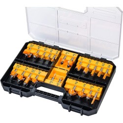 DEWALT - Coffret de 22 fraises de défonceuse