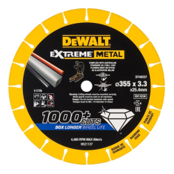 DEWALT - Disque Extreme métal 355 x 25,4 x 3,3 mm