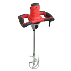 Malaxeur électrique Altrad Promix 1600 rouge avec fouet 3 rubans pour béton et mortier
