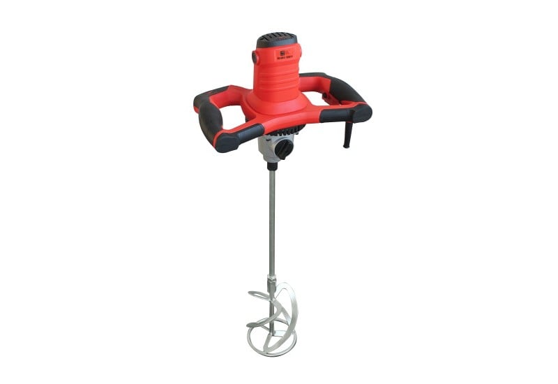 Malaxeur électrique Altrad Promix 1600 rouge avec fouet 3 rubans pour béton et mortier