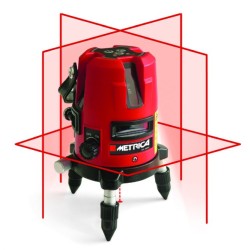 METRICA - Niveau Laser 360° - Rouge - ± 2 mm / 10 m - Portée 15 m - LASER XXL