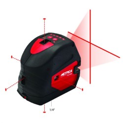 METRICA - Laser Auto-nivelant Vert - Portée 30 m avec Récepteur, Précision 3 mm / 10 m