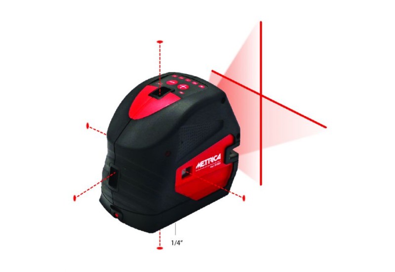 METRICA - Laser Auto-nivelant Vert - Portée 30 m avec Récepteur, Précision 3 mm / 10 m