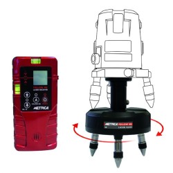 METRICA - Récepteur Laser et Base Rotative Intelligente pour un Alignement Précis - FOLLOW ME