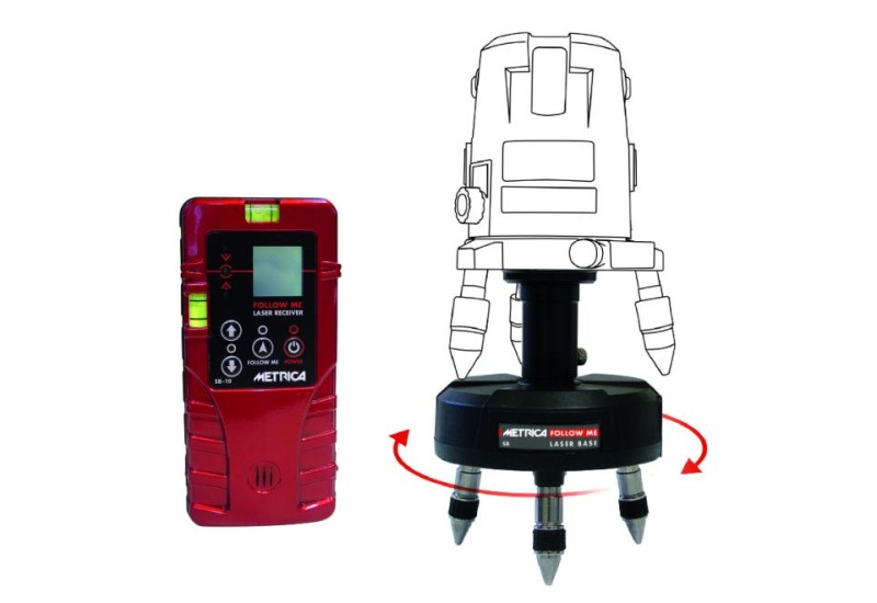 METRICA - Récepteur Laser et Base Rotative Intelligente pour un Alignement Précis - FOLLOW ME