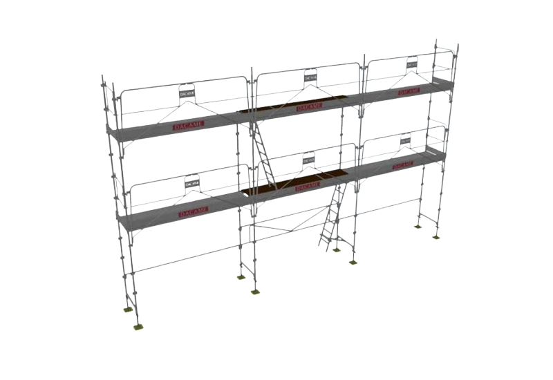 Lot Echafaudage Façadier 60m² - DUO45 - DACAME - Garde-corps montage/démontage en sécurité - www.pro-materiel-batiment.fr