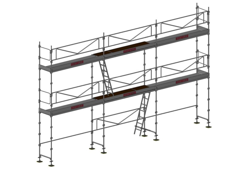 Echafaudage Façadier 60m² - DUO45 - DACAME - Garde-corps standards - www.pro-materiel-batiment.fr