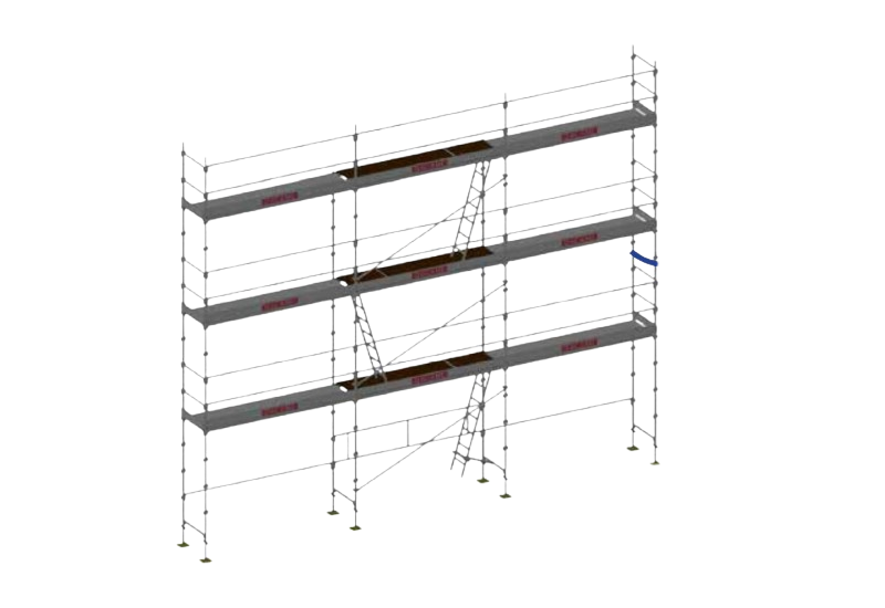 Echafaudage Façadier 80m² - DUO45 - DACAME - Garde-corps lisses