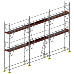 Échafaudage multidirectionnel 60m² MEKA 48 - Sécurité maximale avec garde-corps MDS - DACAME