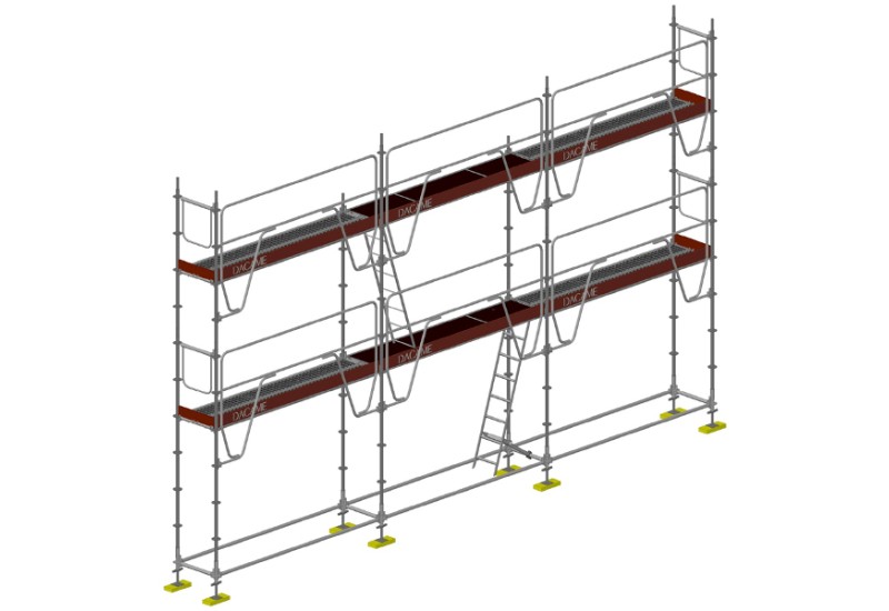 Échafaudage multidirectionnel 60m² MEKA 48 - Sécurité maximale avec garde-corps MDS - DACAME