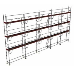 Échafaudage multidirectionnel 128m² MEKA 48 - Sécurité maximale avec garde-corps MDS - DACAME