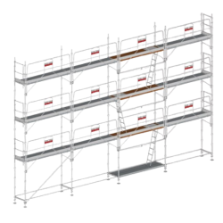 Echafaudage façadier AERIS 45 - 104 m² - garde-corps montage  et démontage en sécurité (mds) - ALTRAD