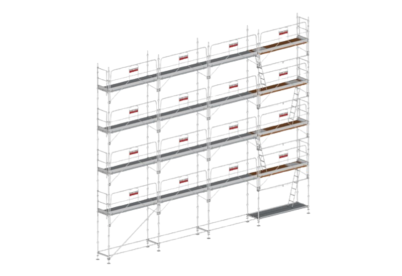 Echafaudage façadier AERIS 45 - 130 m² - garde-corps montage  et démontage en sécurité (MDS) - ALTRAD