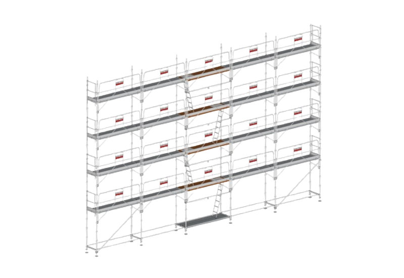 Echafaudage façadier AERIS 45 - 160 m² - garde-corps montage  et démontage en sécurité (MDS) - ALTRAD