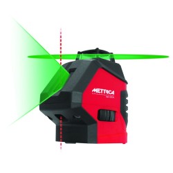 METRICA - Niveau Laser Vert : Projection 360° Horizontale, Croix Verticale et Points d'Aplomb Sol/Plafond