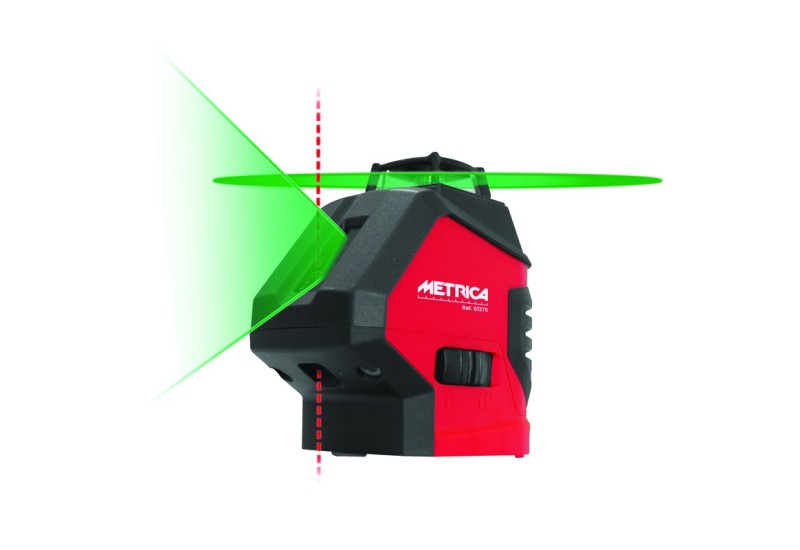 METRICA - Niveau Laser Vert : Projection 360° Horizontale, Croix Verticale et Points d'Aplomb Sol/Plafond