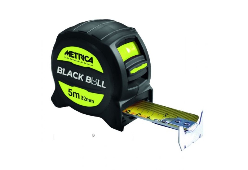 METRICA - Mètre Ruban 8m - Black Bull