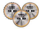 DEWALT - Coffret plastique de 3 lames Construction pour scie circulaire stationnaires : DT1958, DT1959, DT1960