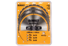 DEWALT - Coffret plastique de 3 lames Construction pour scie circulaire stationnaires : DT1958, DT1959, DT1960