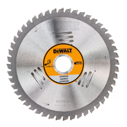 DEWALT - Lame de scie circulaire stationnaire 216 x 30 mm, 48 dents, TCG/Aluminium, angle d'attaque -5