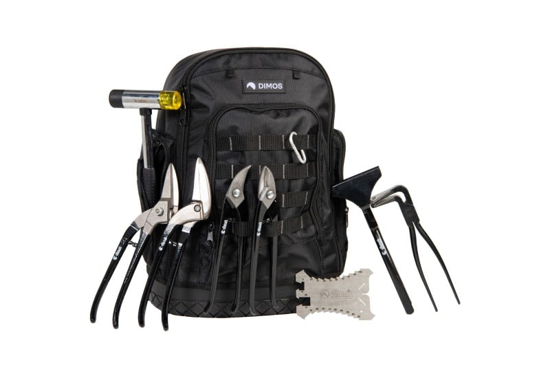 DIMOS Kit 980322 : Sac à Dos Outillage Couvreur Zingueur Complet