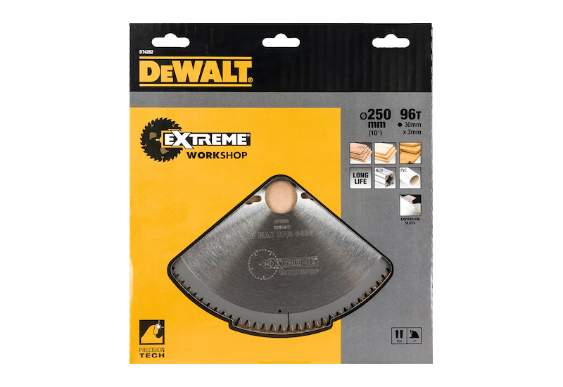 DEWALT - Lame de scie circulaire stationnaire Extreme Workshop 250x30 mm, 96 dents DEWALT - Lame de scie circulaire stationnaire Extreme Workshop 250x30 mm, 96 dents